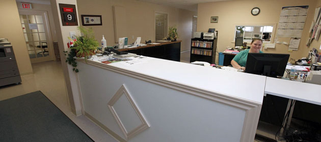 Image of the reception area of the Municipal office.